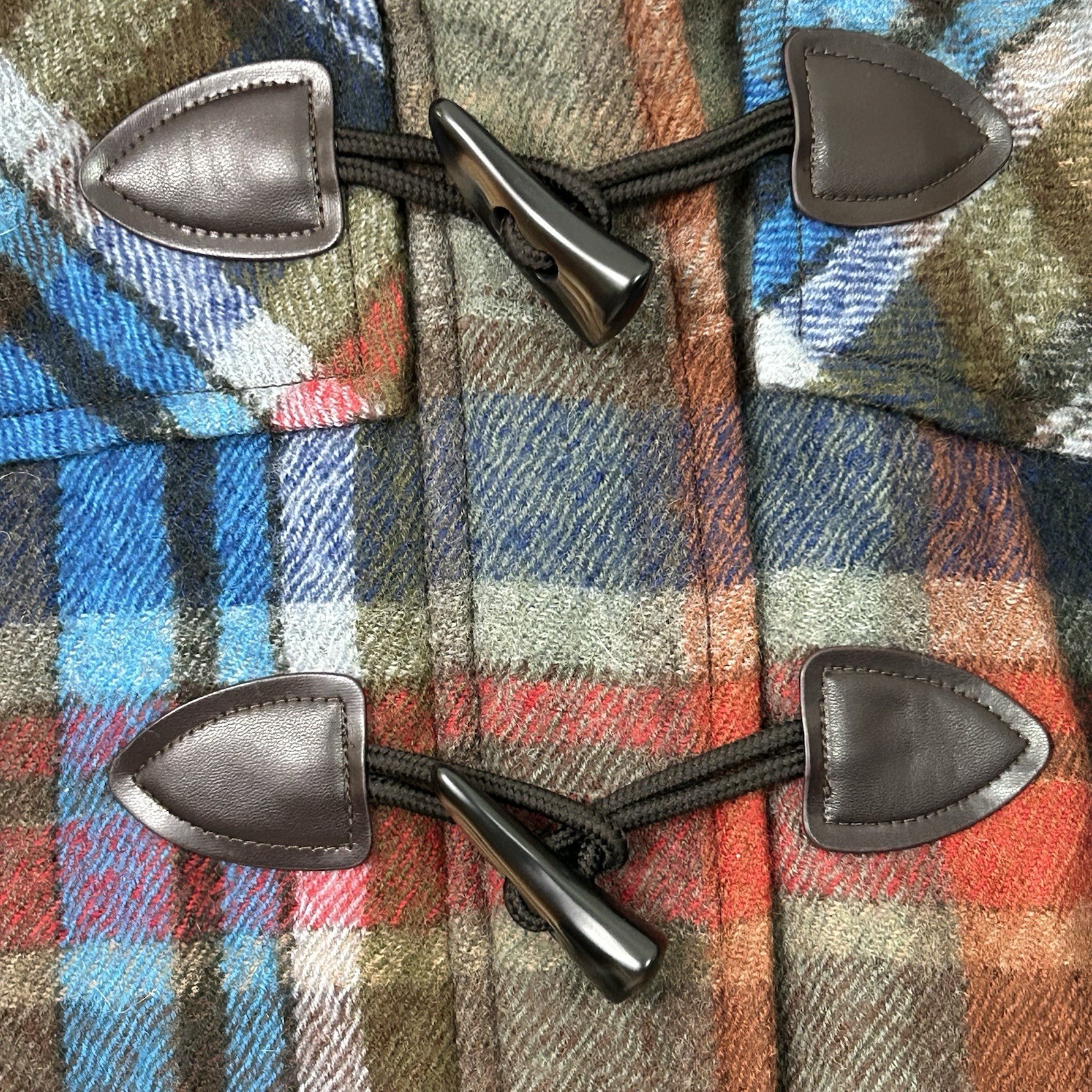 Veronica Beard Virgin Wool Hooded Plaid Duffel Jacket Womens Size 12