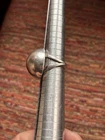 Vintage Navajo Signed W Yellowhorse Sterling Silver Domed Ring Size 7 Concho