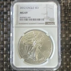 U.S. Mint American Eagle 2012 Silver $1 1oz .999 Business Strike MS 69 NGC