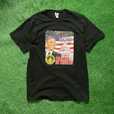 Vintage Y2K Rare Bootleg Barack Obama Rap Tee T-Shirt 44th President Size Large