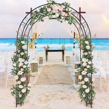 Wedding Arch Garden Arbor Curved Metal Durable Iron Garden Arch Outdoor Ceremony