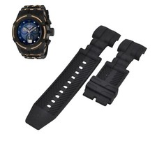 Bolt 90007 26mm Black Rubber Watch Strap For Invicta