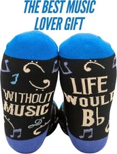 Crew Socks for Music Lovers One Size Women & Men Gifts InnoBeta Color Fun Theme