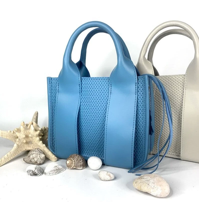 COACH Borsa a mano in VERA PELLE fatta a mano da donna borsa a tracolla rossa mini tote