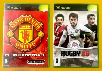 OG Xbox BUNDLE Rare Complete Vintage Sports Games Man Utd Club Football Rugby 06