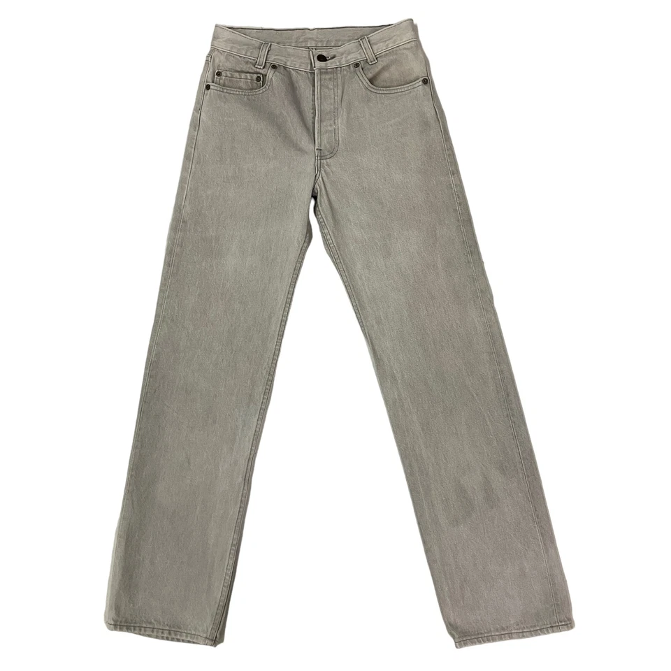 Vintage Levi's 701 Jeans Student Fit Made in USA Grau 27W 30L Denim Button Fly - Bild 2 von 4