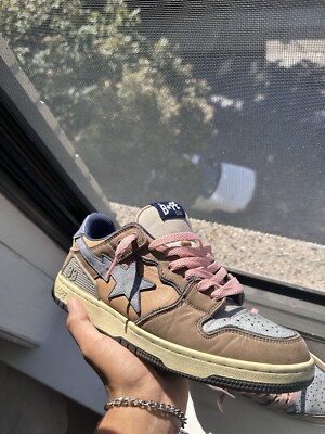  Bape Sk8 Sta beige purple size 9