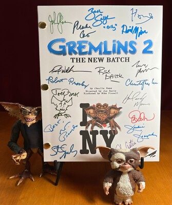 Gremlins Script Excerpt Gremlins 2 Script Signed- Autograph Reprints- 130 Pages- Gizmo | eBay