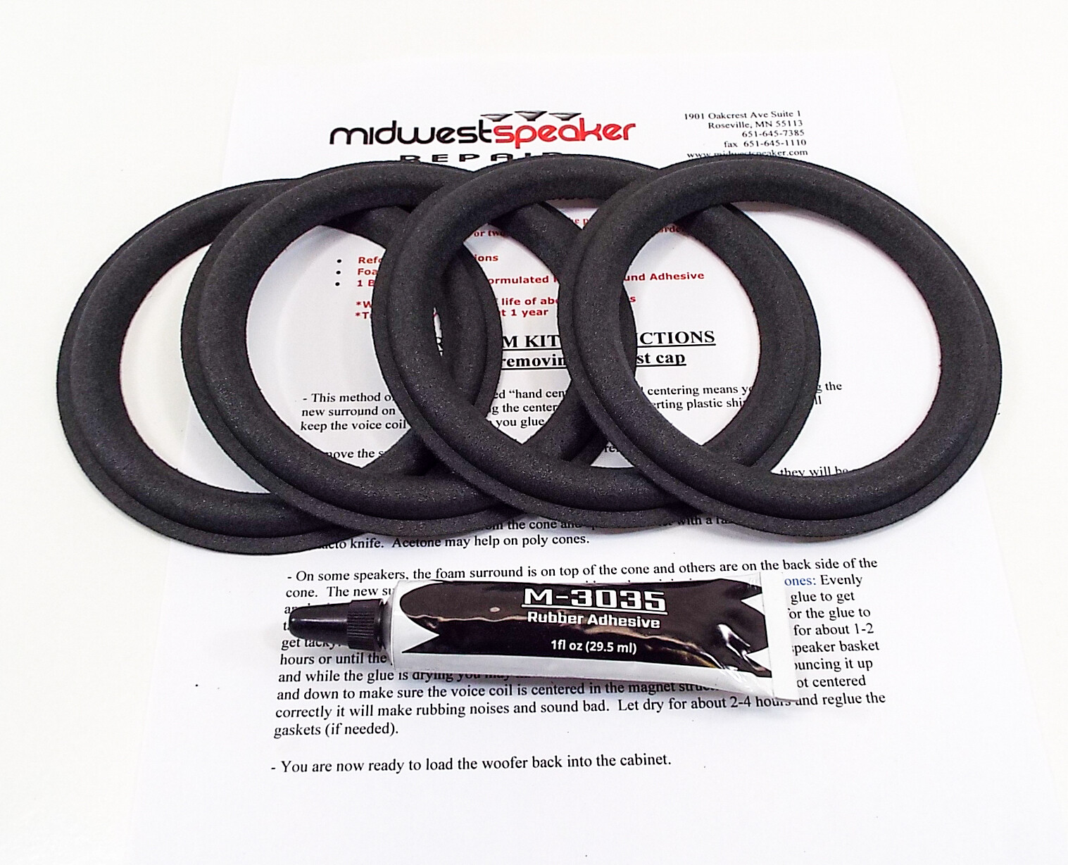 Paradigm ADP150 ADP170 v.2 5" Woofer Foam Speaker Repair Kit FREE