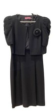ELIZA J. Womens' 2 Piece Black Short Sleeve Dress  Size 8 NWT