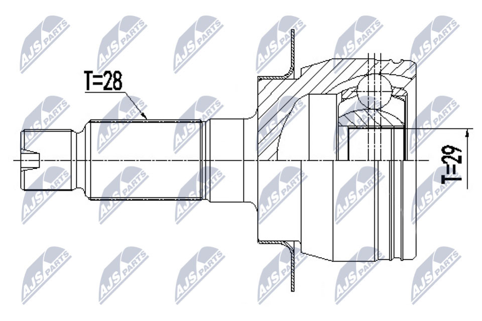 NPZ-SU-036 NTY Joint Kit, drive shaft for SUZUKI