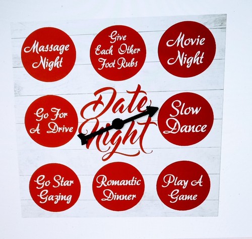 New Sealed Spinning Date Night Plaque, 7in. Free Shipping! - Afbeelding 1 van 1