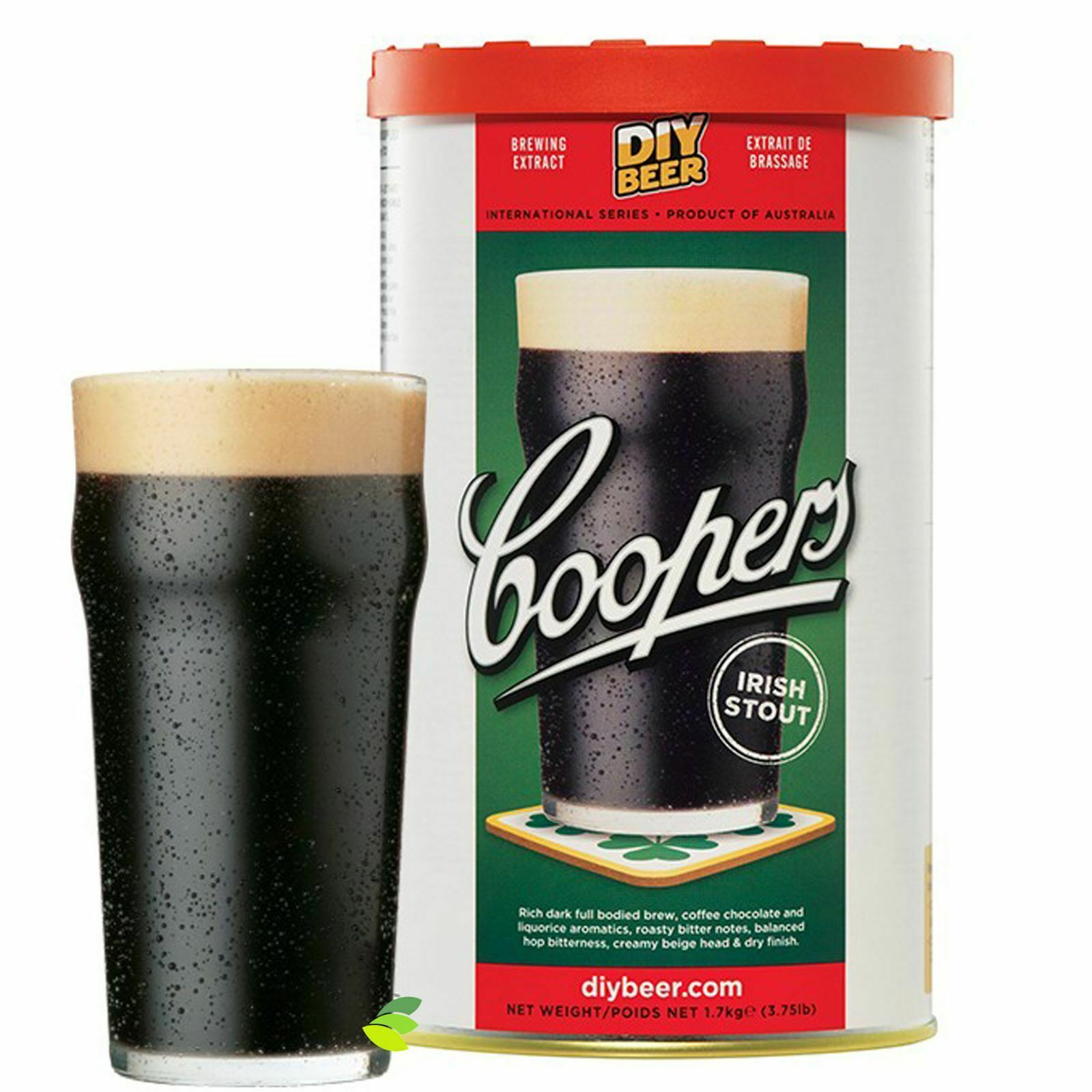 MALTO PER BIRRA COOPERS IRISH STOUT 1,7KG23 LT AROMA CAFFE' CIOCCOLATO LIQUIRIZ