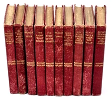 Rare RUDYARD KIPLING 10 Volume Hard Cover Mini Book Set Manhattan Press c 1900
