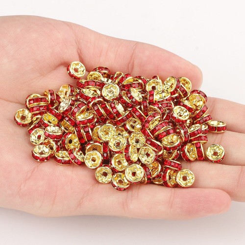 50pcs Ab Rhinestone Balls Multicolor Crystal Round Loose Spacer Beads Accessory - Picture 43 of 54