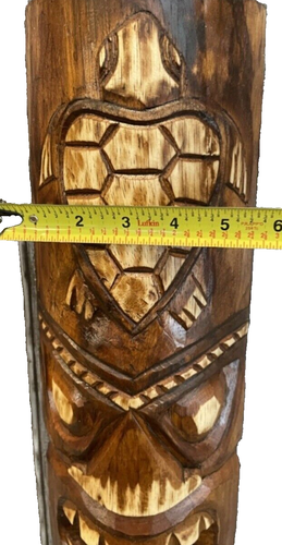 Tiki Wooden Wall Decor, 19.5" x 5.5" - Picture 5 of 6