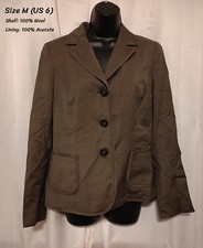 dana buchman wool brown blazer new 