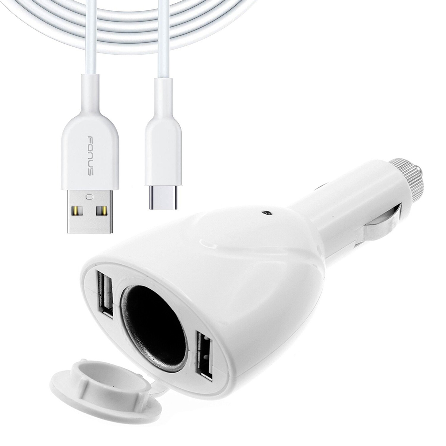 For Google Pixel 9 Pro Fold - 6ft Type-C Cable 2-Port USB Charger Power Cord DC