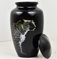 Leopard in Forest Pet Urn Decorative urn Box Ashes Keepsake urn pet urn cat urn