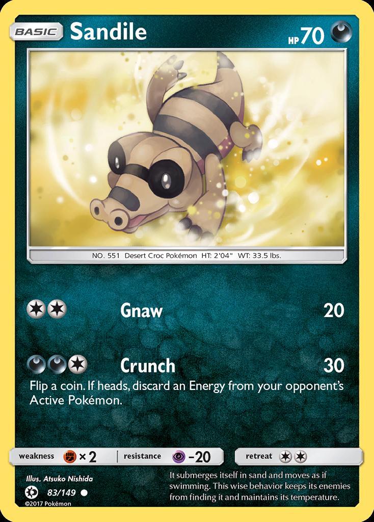 Pokemon Sandile (83/172) Sun & Moon LP