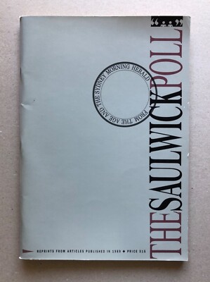 Saulwick Poll Reprints 1989 - with cartoons by Ron Tandberg and Bruce Petty