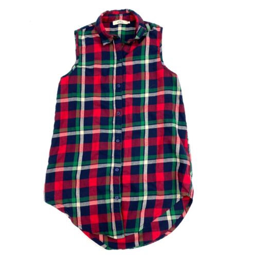 Sleeveless Flannel Shirt 