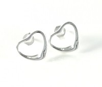 Herzchen Silber Damen Ohrstecker Zirkonia Geschenk Schmuck Ohrringe Ø 13Mm