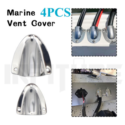 4pcs Stainless Steel Boat Clam Shell Shovel type Ventilation Marine Vent-cover