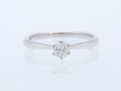 Verlobung Ring Solitaire Diamant 0,32 Karat 585 Gold Wert: 2.300,- EUR neu Deta
