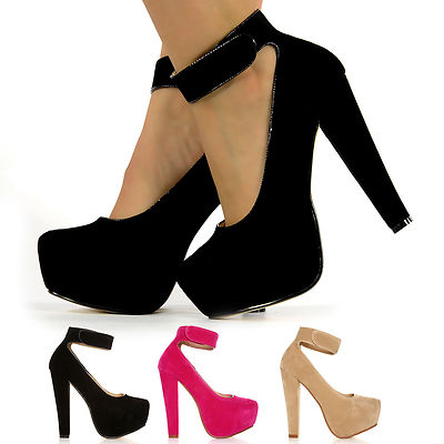 thick high heel pumps