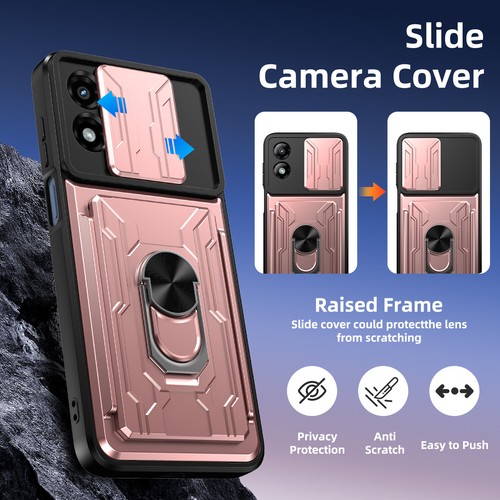 Funda tipo billetera a prueba de golpes con soporte + vidrio templado para Motorola Moto G Play 2024 - Imagen 66 de 83
