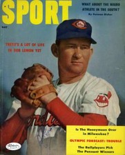 Bob Lemon JSA Cert Sticker SOP Signed 8x10 Cover Photo Autograph