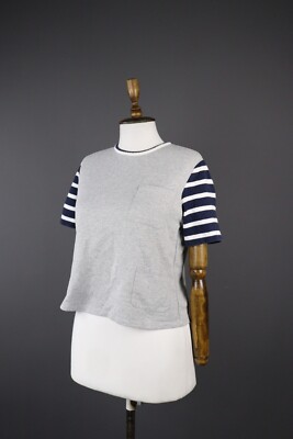 MARNI Casual Full Zip Two Pockets Stripe Sweater Shirt