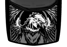Grayscale Eagle Hand Drawn Car Truck Hood Wrap Vinyl Graphic Decal
