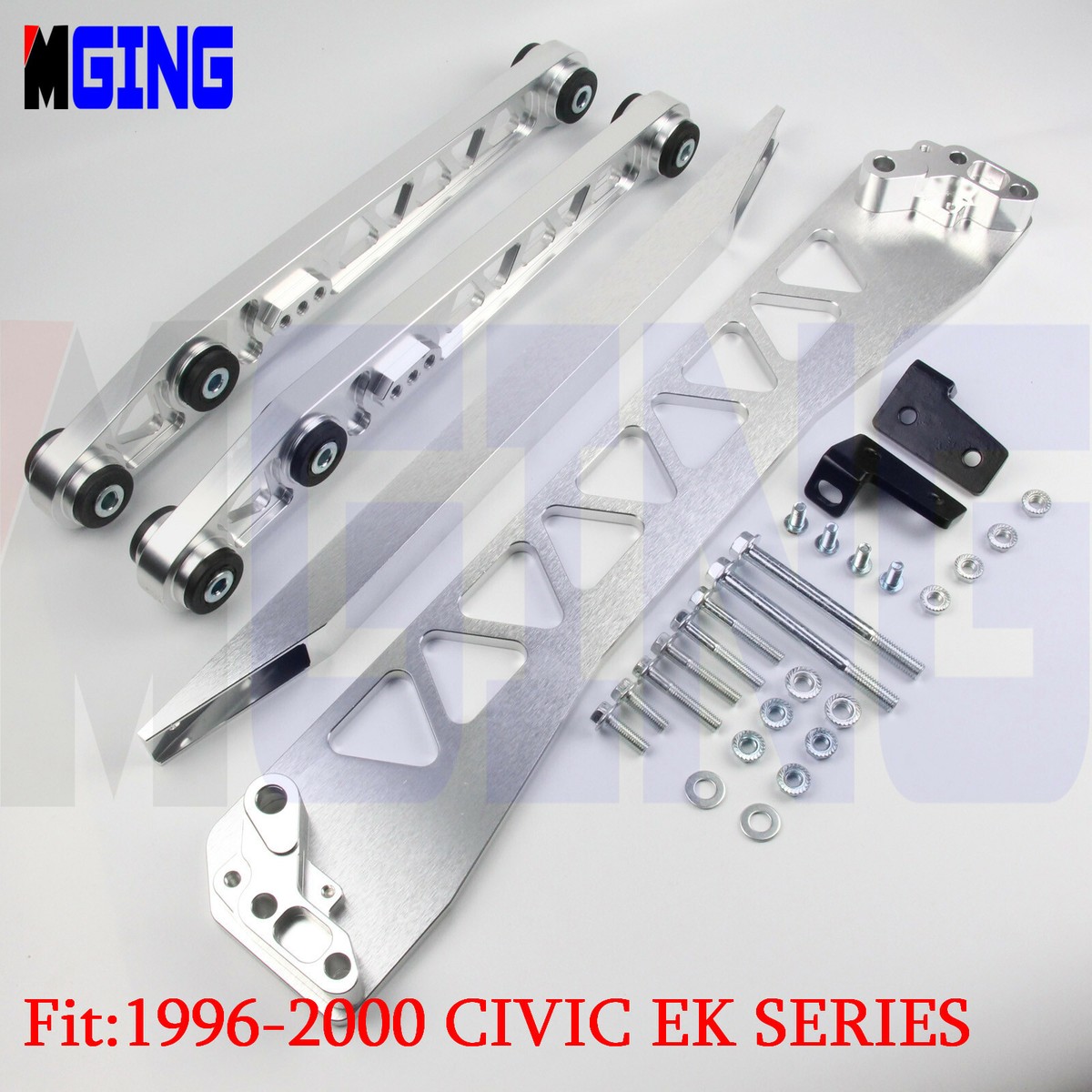 Rear Lower Control Arm+Subframe Brace Compatible with 1996-00 Honda Civic EK LCA