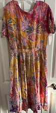 VTG NWT TOGETHER DRESS WOMENS SZ 6 RAYON MIDI FLORAL OPEN BACK