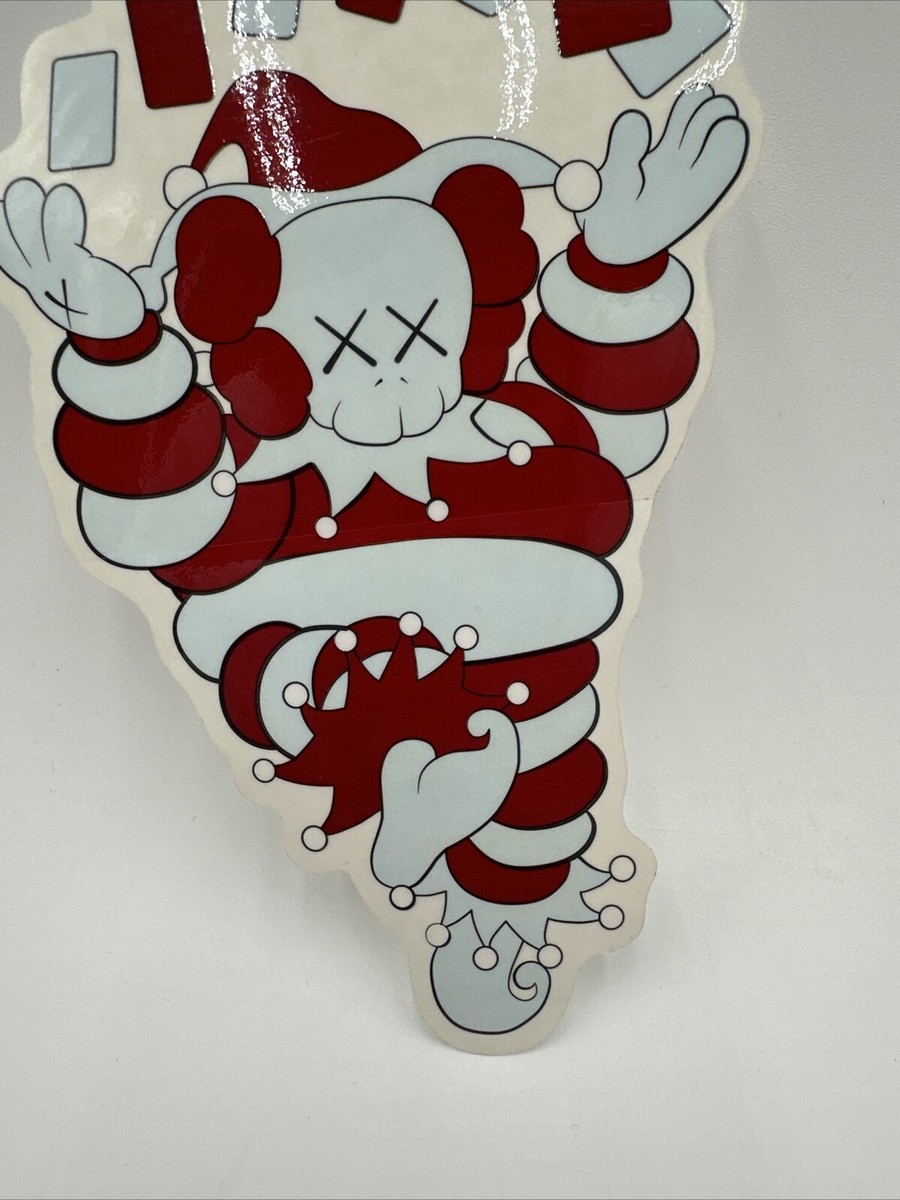 Kaws Original Fake Clown Chum Sticker Red White Brand New | eBay