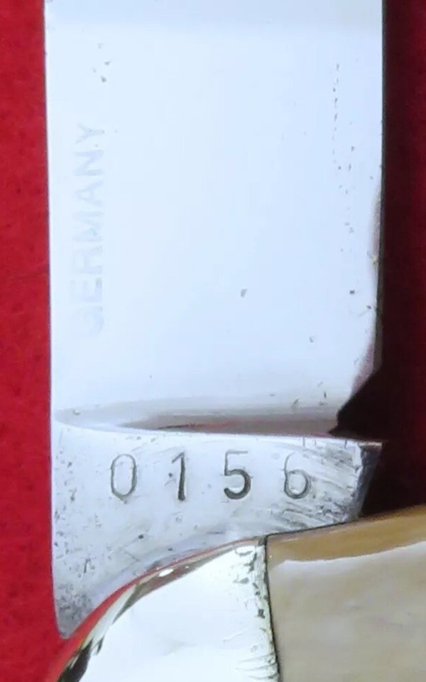 Vintage Knife GERMANY Whittler Knife 19751980 Custom Fossil Handle