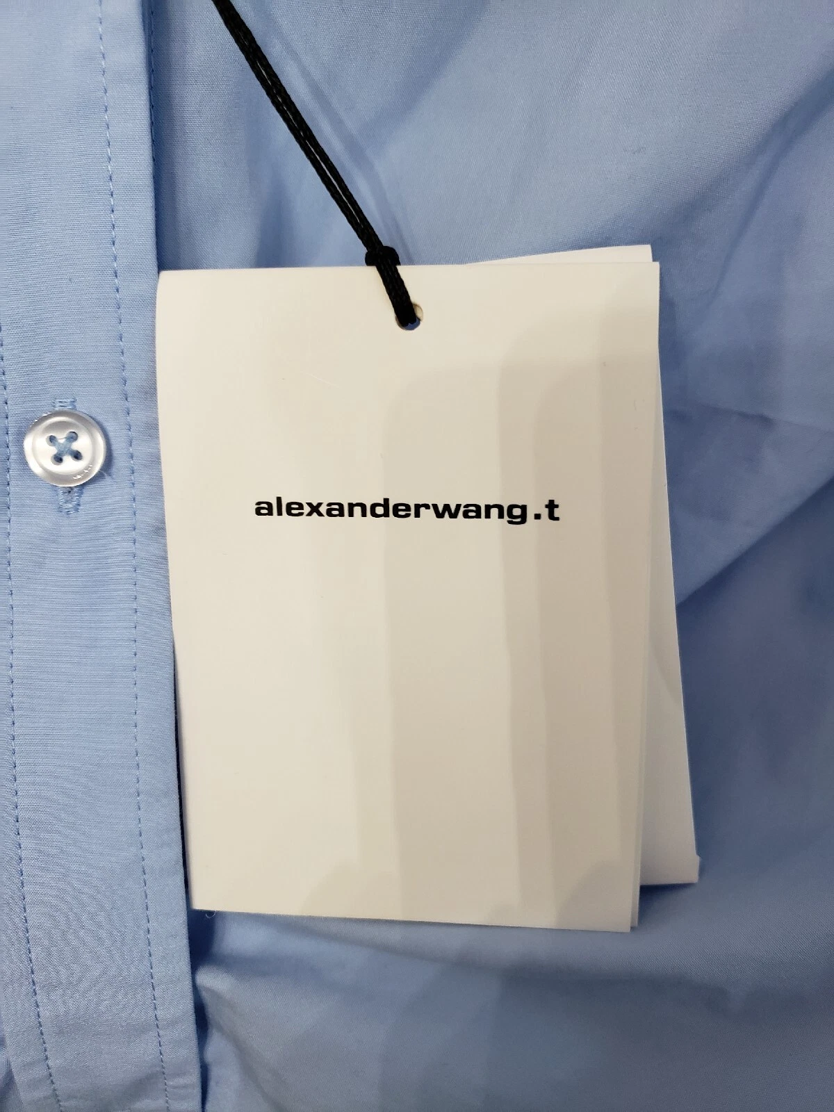 Mini abito da donna blu drappeggiato Alexander Wang taglia 0