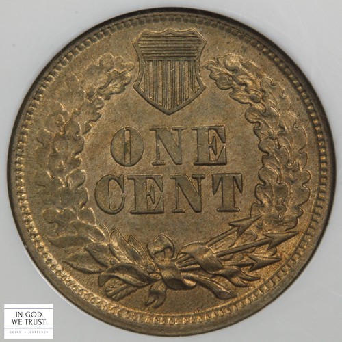 1860 Copper-Nickel Indian Head Cent 1C NGC MS 62 CAC - Picture 4 of 5