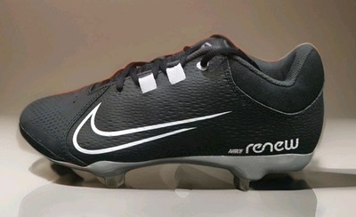 Nike Hyperdiamond 4 Pro Renew Womens Sz 8.5 Black Metal Softball Cleats Drag Toe