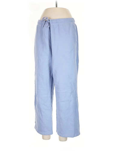 Lands' End Women Blue Casual Pants L