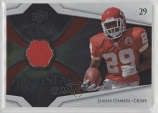 2008 Upper Deck Icons Future Stars Materials Silver Jamaal Charles #FSM20 nd3