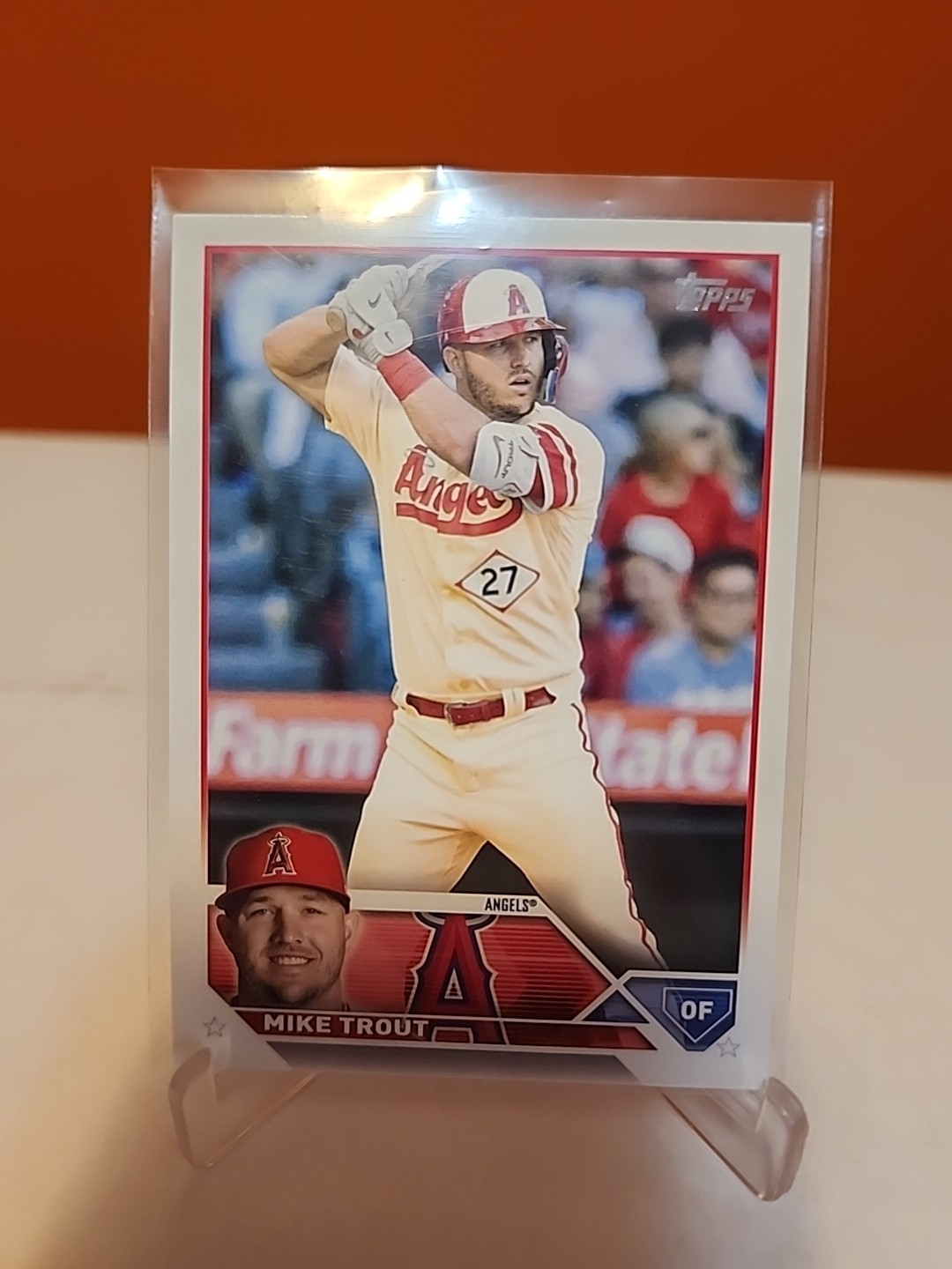 Mike Trout 2023 Topps #27 Los Angeles Angels FREE SHIPPING AutographDen