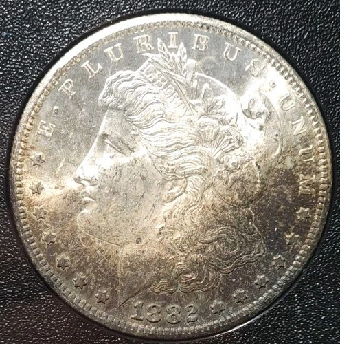 1882-CC GSA Morgan Silver Dollar Brilliant Uncirculated Toned