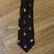 Vintage Looney Tunes Mania 1993 Mens Tie Bugs Bunny Tweety Taz Daffy