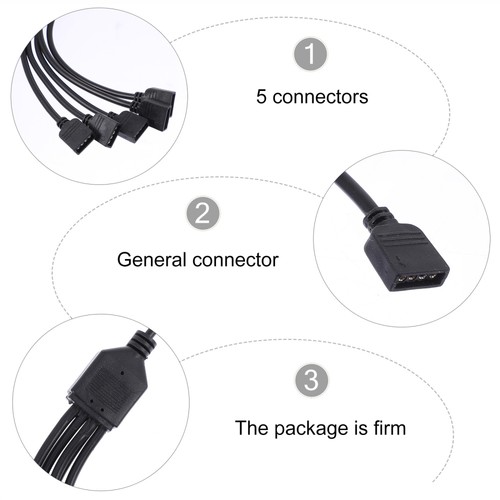 ARGB Synchronization Line Led Strip Lights Extension Cable Power - 第 9/12 張圖片