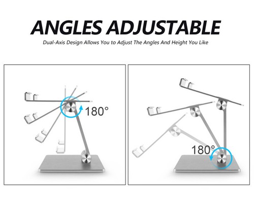 Aluminum Tablet Stand Holder For iPad 4/3/2 iPad Mini iPad Air iPad Pro 11 inch - Afbeelding 11 van 14