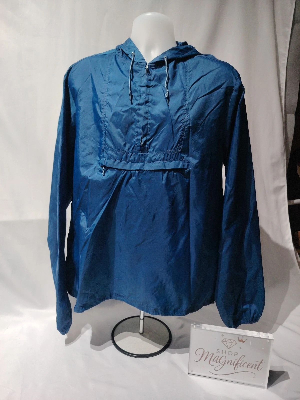 Vintage McGregor Nylon Self-Pack Parka Anorak Jacket Blue Made in USA – Size L