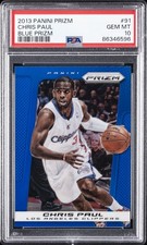 2013 PANINI PRIZM BLUE PRIZM #91 CHRIS PAUL PSA 10